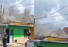 Casa pega fogo e assusta moradores do Mutirão na Zona Norte de Manaus