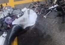 Motociclista fica gravemente ferido após colisão com carro na contramão na Constantino Nery