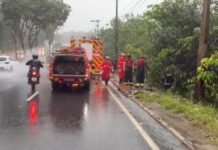 Casal fica ferido após colisão violenta na Avenida do Turismo em Manaus