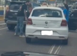 Motorista tenta agredir mulher após discussão no trânsito em Manaus