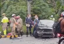 Motorista invade contramão e provoca grave acidente na Avenida Santos Dumont em Manaus